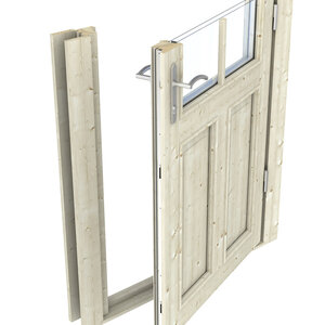 Casas de Madera Moraira - Diáfana - 4 m2 - Modelo Samuel - Mini casetas de madera para jardin MORAIRA - 200x250 cms - 40 mm - PUERTA