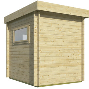 Casas de Madera Moraira - Diáfana - 4 m2 - Modelo Samuel - Mini casetas de madera para jardin MORAIRA - 200x250 cms - 40 mm - TRASERA
