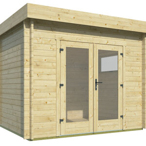 Casas de Madera Prefabricadas Tossa - Diáfana - 6 m2 - Modelo Gadsby - Oficina prefabricada moderna TOSSA - 300x250 cms - 40 mm - FRONTAL