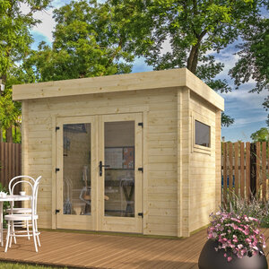Casas de Madera Prefabricadas Tossa - Diáfana - 6 m2 - Modelo Gadsby - Oficina prefabricada moderna TOSSA - 300x250 cms - 40 mm - INCOLORO