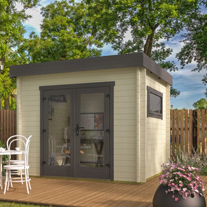 Casas de Madera Prefabricadas Tossa - Diáfana - 6 m2 - Modelo Gadsby - Oficina prefabricada moderna TOSSA - 300x250 cms - 40 mm - JARDIN