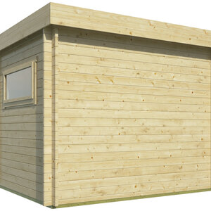 Casas de Madera Prefabricadas Tossa - Diáfana - 6 m2 - Modelo Gadsby - Oficina prefabricada moderna TOSSA - 300x250 cms - 40 mm - TRASERA