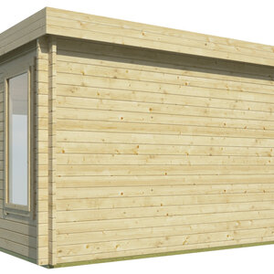 Casas de Madera Prefabricadas Cullera - Diáfanas - 10 m2 - Modelo Jason - Oficina de madera moderna CULLERA - 400x300 cms - 40 mm - Trasera