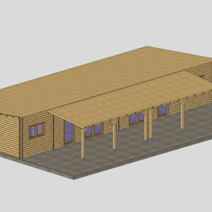 Casas Prefabricadas de Madera Baleares - 6 dormitorios - 100 m2 - CASA DE MADERA LAS PALMAS 50M2 - 44MM - UNIÓN PORCHE