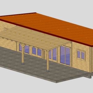 Casas Prefabricadas de Madera Zaragoza - 4 dormitorios - 70 m2 - CASAS PREFABRICADAS ZARAGOZA DE 70M2 4 HABITACIONES - UNIÓN PORCHE