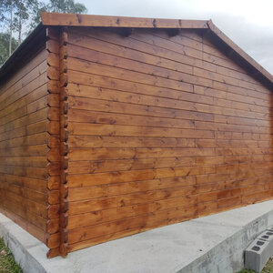 Casetas de Madera Gorliz - NUEVO DISEÑO MEJORADO - 400X300 - 28MM - Caseta de madera GORLIZ - TRASERA