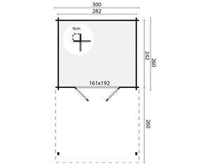 Casas de Madera Prefabricadas Alcobendas - Diáfana - 7 m2 - Modelo George - Caseta GEORGE - HOBYCASA plano