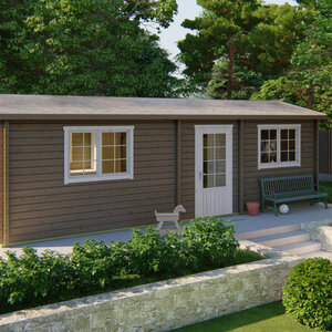 Casas Prefabricadas de Madera Girona - 1 dormitorio - 25 m2 - Modelo Ava - Casa de madera AVA - ROBLE