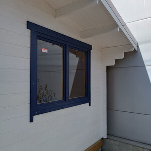 Casas de Madera Prefabricadas Gandía - 22 m2 - Diáfana - Modelo Hendrick - Casas de madera con climalit HENDRICK ventana
