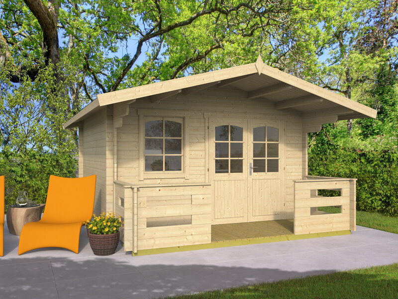 Casas de Madera Prefabricadas Marbella - 11 m2  más terraza- Diáfana - Modelo Sauerland 1