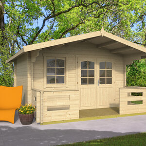 Casas de Madera Prefabricadas Marbella - 11 m2  más terraza- Diáfana - Modelo Sauerland 1 - Caseta de madera SAUERLAND 1- HOBYCASA portada