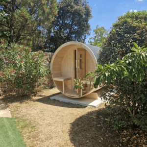 Sauna Barril de Abeto - 205 diámetro - 400 cms de largo - SAUNA BARRIL DE ABETO  DE  DIAMETRO 205 Y 400 CMS DE LARGO - JARDÍN