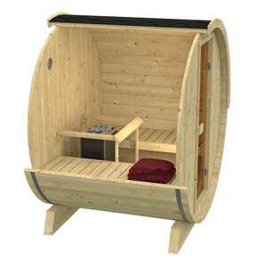 SAUNA BARRIL DE ABETO DE DIAMETRO 205 Y 160 CMS DE LARGO - SAUNA BARRIL DE ABETO DE DIAMETRO 205 Y 160 CMS DE LARGO - INTERIOR
