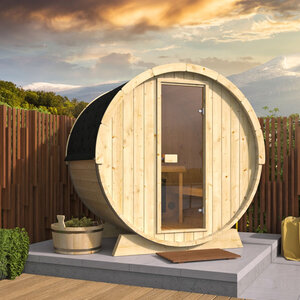 SAUNA BARRIL DE ABETO DE DIAMETRO 205 Y 160 CMS DE LARGO - SAUNA BARRIL DE ABETO DE DIAMETRO 205 Y 160 CMS DE LARGO - PORTADA