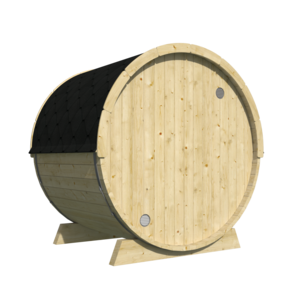 SAUNA BARRIL DE ABETO DE DIAMETRO 205 Y 160 CMS DE LARGO - SAUNA BARRIL DE ABETO DE DIAMETRO 205 Y 160 CMS DE LARGO - TRASERA