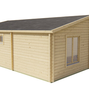 Casas Prefabricadas de Madera Alcalá - 2 dormitorios - 55 m2 - Casas Prefabricadas de Madera Alcalá - 2 dormitorios - 54 m2 - VISTA TRASERA