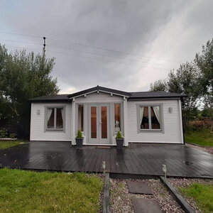 Casas Prefabricadas de Madera Alcalá - 2 dormitorios - 55 m2 - Casas Prefabricadas de Madera Alcalá - 2 dormitorios - 54 m2 - LASUR BLANCO