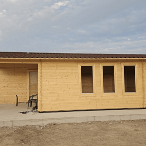 Casas Prefabricadas de Madera Sagunto - 3 dormitorios - 70 m2 - CASAS PREFABRICADAS SAGUNTO - VISTA LATERAL
