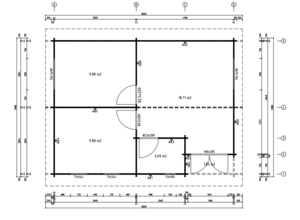 Casas Prefabricadas de Madera Talavera - 2 dormitorios - 48 m2 - Casas Prefabricadas de Madera Talavera - 2 dormitorios - 45 m2 - PLANO DETALLADO
