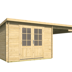 Casas de Madera Ávila - 8 m2 - Diáfana - Modelo Dora - Caseta DORA - HOBYCASA - FRONTAL