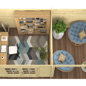 Casas de Madera Ávila - 8 m2 - Diáfana - Modelo Dora - Caseta DORA - HOBYCASA - INTERIOR