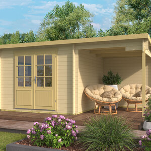 Casas de Madera Ávila - 8 m2 - Diáfana - Modelo Dora - Caseta DORA - HOBYCASA - JARDÍN