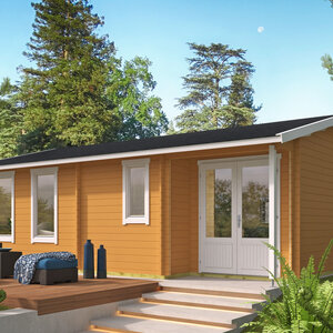 Casas Prefabricadas de Madera Talavera - 2 dormitorios - 48 m2 - Casas Prefabricadas de Madera Talavera - 2 dormitorios - 45 m2 - NARANJA