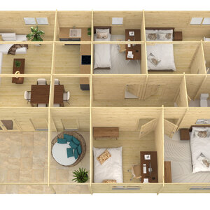 Casas Prefabricadas de Madera Alcoy - 4 dormitorios - 110 m2 - Casas Prefabricadas de Madera Alcoy - 4 dormitorios - 110 m2 - INTERIOR