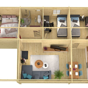Casas Prefabricadas de Madera Sagunto - 3 dormitorios - 70 m2 - CASAS PREFABRICADAS SAGUNTO - INTERIOR