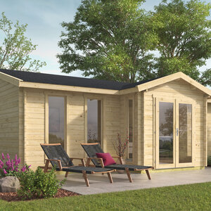 Casas Prefabricadas de Madera Alcalá - 2 dormitorios - 55 m2 - Casas Prefabricadas de Madera Alcalá - 2 dormitorios - 54 m2 - INCOLORO