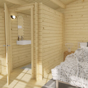 Kit de baño XXL para Casa de Madera 180x200 - KIT DE BAÑO 180X200 - INCOLORO