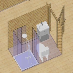 Kit de baño XXL para Casa de Madera 180x200 - KIT DE BAÑO 180X200 - 2º KIT DE BAÑO