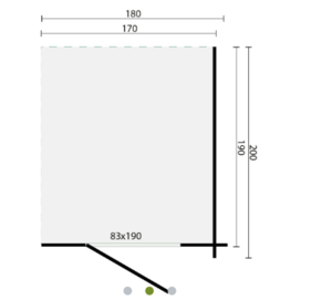 Kit de baño XXL para Casa de Madera 180x200 - KIT DE BAÑO 180X200 - PLANO