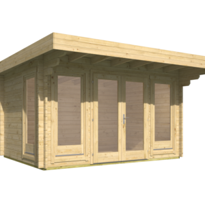 Casas de Madera Menorca - 10 m2 - Diáfana - Modelo James - Casas de madera Menorca - Vista frontal