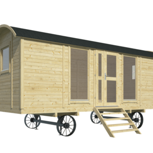 Casas de Madera Prefabricadas Manises - 14 m2 - Gypsy Caravan - Modelo Barby - Casas de Madera Prefabricadas Manises - 14 m2 - Gypsy Caravan - Modelo Barby - FRONTAL