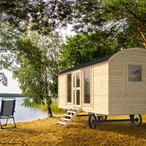 Casas de Madera Prefabricadas Manises - 14 m2 - Gypsy Caravan - Modelo Barby - Casas de Madera Prefabricadas Manises - 14 m2 - Gypsy Caravan - Modelo Barby - INCOLORO