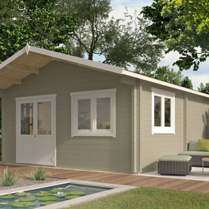 Casas Prefabricadas de Madera Vizcaya - Diáfana - 26 m2 - Modelo Niedersachsen - Casas de Madera Vizcaya - GRIS