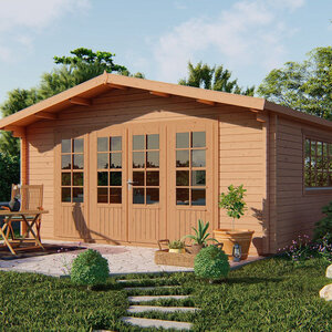 Casas de Madera Durango - Diáfana - 27 m2 - Modelo Southampton - Casa de campo SOUTHAMPTON - PORTADA naranja