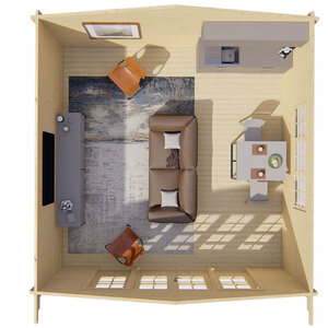 Casas de Madera Durango - Diáfana - 27 m2 - Modelo Southampton - Casa de campo SOUTHAMPTON - interior