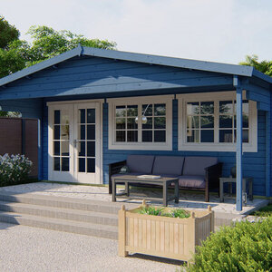 Casas de Madera Prefabricadas Camargo - Diáfana - 22 m2 - Modelo Torsten - Bungalow TORSTEN - PORTADA AZUL