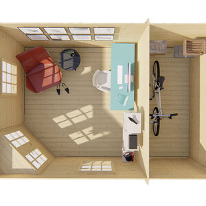 Casas de Madera Prefabricadas Puertollano - Diáfana - 8 m2 - Modelo Sigrid - Casas prefabricadas de madera SIGRID - HOBYCASA INTERIOR