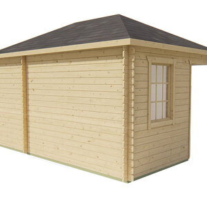 Casas de Madera Prefabricadas Puertollano - Diáfana - 8 m2 - Modelo Sigrid - Casas prefabricadas de madera SIGRID - HOBYCASA lateral ventana