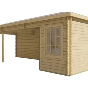 Casas de Madera Prefabricadas Petrel - Diáfana - 8 m2 - Modelo Bertil - Caseta BERTIL - VISTA DELANTERA