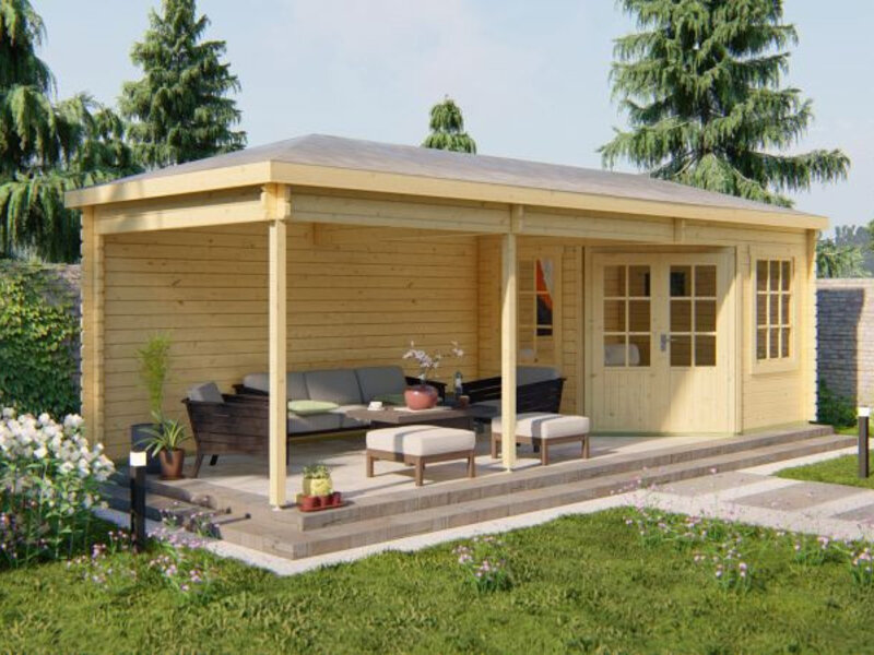 Casas de Madera Prefabricadas Petrel - Diáfana - 8 m2 - Modelo Bertil