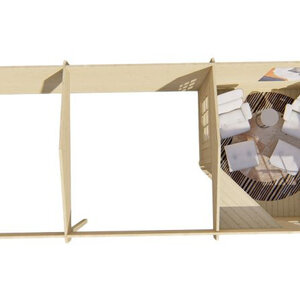 Casas de Madera Prefabricadas Petrel - Diáfana - 8 m2 - Modelo Bertil - Caseta BERTIL - VISTA SUPERIOR