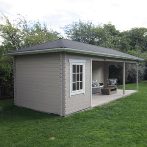 Casas de Madera Prefabricadas Petrel - Diáfana - 8 m2 - Modelo Bertil - Caseta BERTIL - GRIS