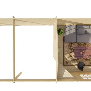 Casas de Madera Úbeda - Diáfana - 10 m2 - Modelo Paiva - Casa de Campo PAIVA - INTERIOR