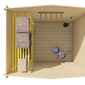Casetas de Madera para Terraza Irina - Diáfana - 3 m2 - casetas de madera para jardín IRINA - INTERIOR