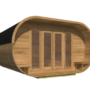 Cabaña de madera moderna Oval - 405x400 cms - 28MM - Caseta OVAL - HOBYCASA PORTADA