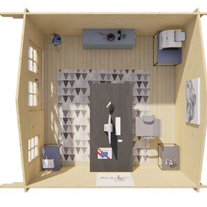 Casas de Madera Mieres - Diáfana - 13 m2 - Modelo Ulrik - Casas de madera modelo ULRIK - HOBYCASA interior